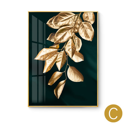 Plant Leaves Light Luxury Mural for Sofa Background Wall