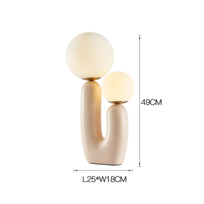 Bedside Bedroom Designer Double-Head Resin Table Lamp